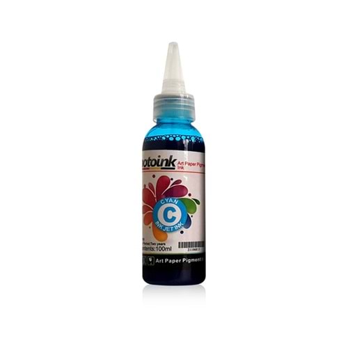 Photoink Epson Uyumlu 100 Ml. Kuşe Mürekkep C-Cyan