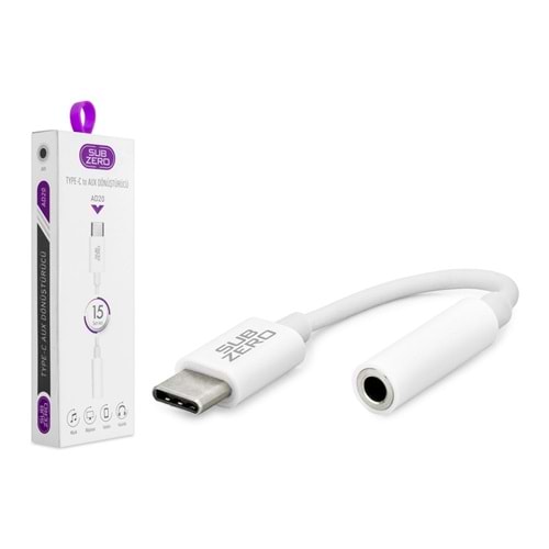 Subzero AD20 Type-c To Aux Kulaklık dönüştürücü Tak Çalıştır İ15 Uyumlu