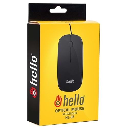 Hello HL-37 1000 DPI Optik Kablolu Slim Mouse
