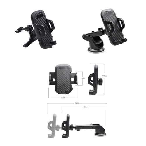 Torima JX-010 Çok Amaçlı Car Holder Araç İçi Telefon Tutucu