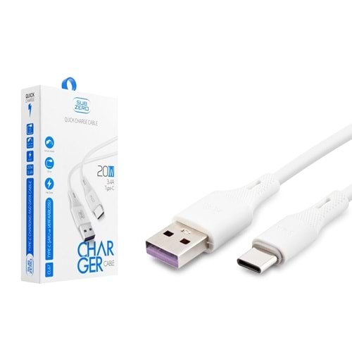 Subzero CL67 3.4A Type-C Hızlı Şarj Data Kablosu 1mt