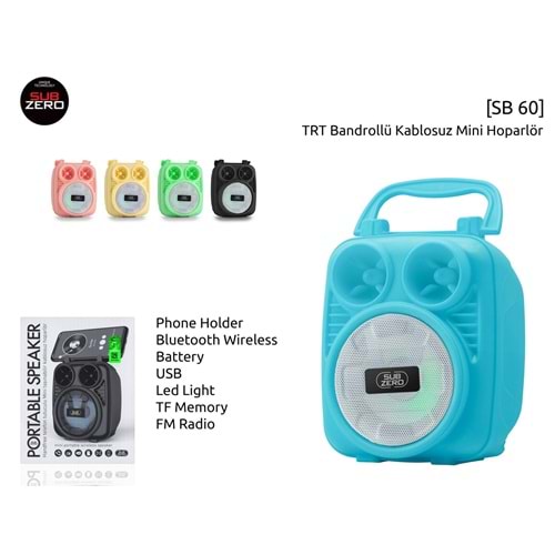 Subzero SB60 Bluetooth/Usb/Sd Müzik Kutusu