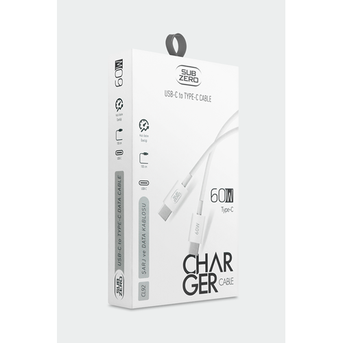Subzero CL92 60W 1metre Usb-c Type-C Pd Şarj Kablosu