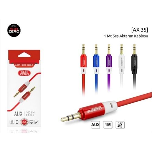 Subzero AX35 Mini Kutu Renkli Aux Kablo