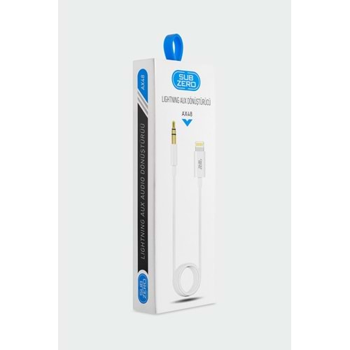 Subzero AX48 Lightning to 3.5 Aux 1M Çevirici Tak Çalıştır