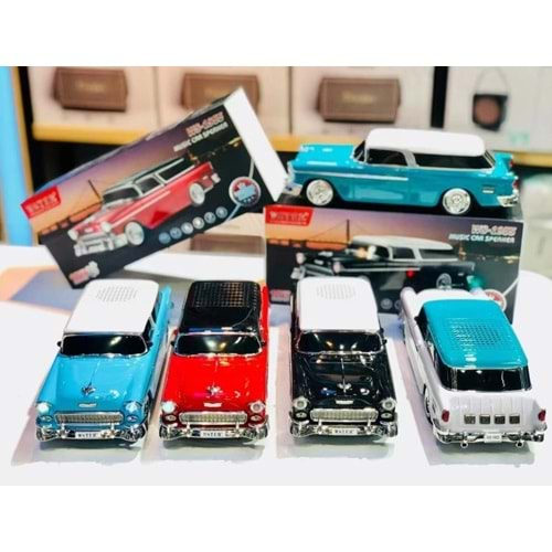 WS-1955 Klasik Araba Usb-Tf Bluetooth Hoparlör