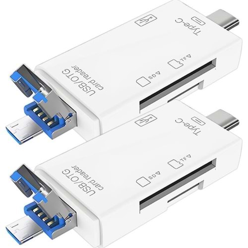Torima 6 in 1 Kart Okuyucu Adaptör Usb-Otg Hub Type-C YD-40