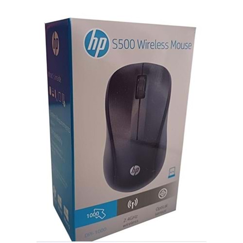 Hp 7YA11PA S500 2.4 Ghz Usb Kablosuz Mouse Siyah 1000Dpi 10mt (Pilli)