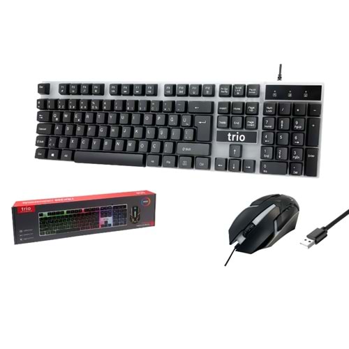 TRİO TRK200 Kablolu Gaming Klavye Mouse Set