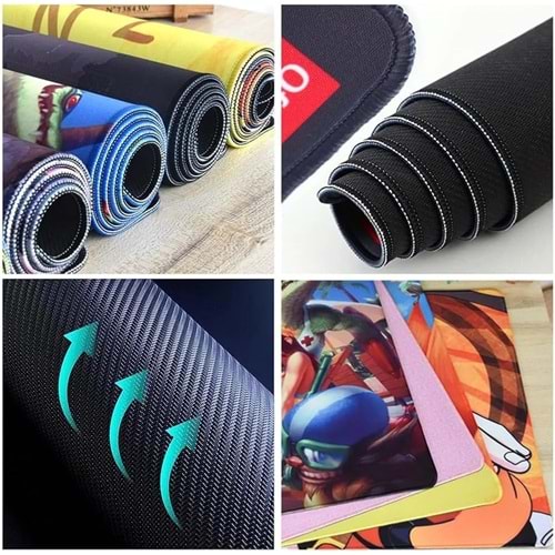 Oem 30x70 Desenli Oyuncu Dikişsiz Uzun Mousepad kaymaz