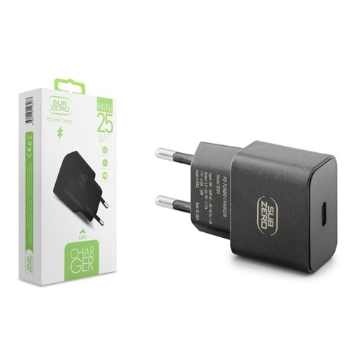 Subzero SG83 25W PD (Mini Turbo) Type-C Girişli Ev Şarj Başlığı