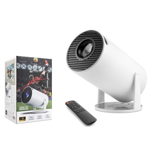 Subzero PRJ55 Ultra HD 4K Taşınabilir Sinema Projektörü Ev Sineması Bluetooth Akıllı Projeksiyon Wifi