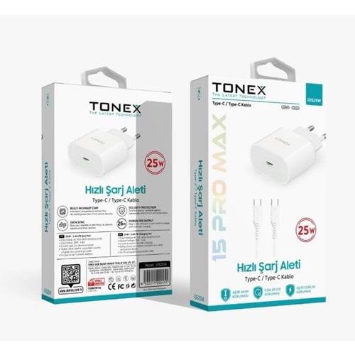Tonex İOS25W 25W Type-C Hızlı Şarj Aleti