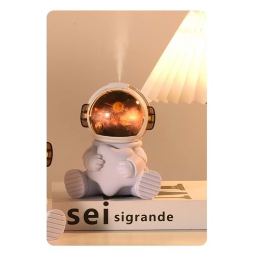 Nova NV-0171 220 ML Astronot Yıldızlı Gökyüzü Nemlendirici Renkli Ortam Işığı Yağ Difüzörü Masaüstü Sessiz Aromaterapi Makinesi