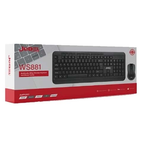 Jedel WS881+ 2.4ghz Multimedia Kablosuz Q Klavye Ve Mouse Seti Siyah