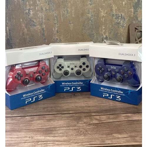 Trio TR903K (Kırmızı) Doubleshock PS3 Kablosuz Titreşimli Oyun Kolu