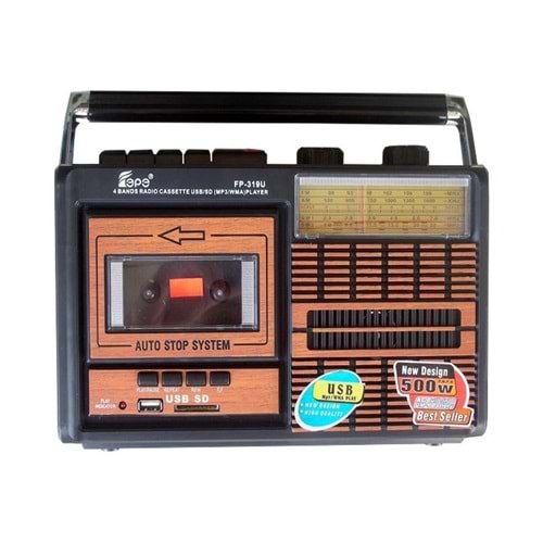 FB-319U USB SD MP3 Çalar Nostaljik Radyo Kaset Çalar