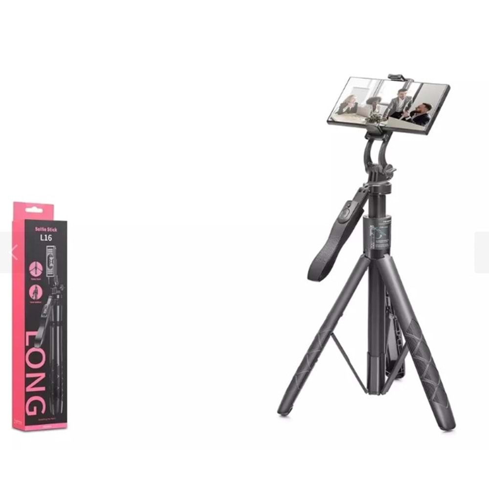L16 Uzun 360 Rotasyonlu Selfie Çubuğu 157cm