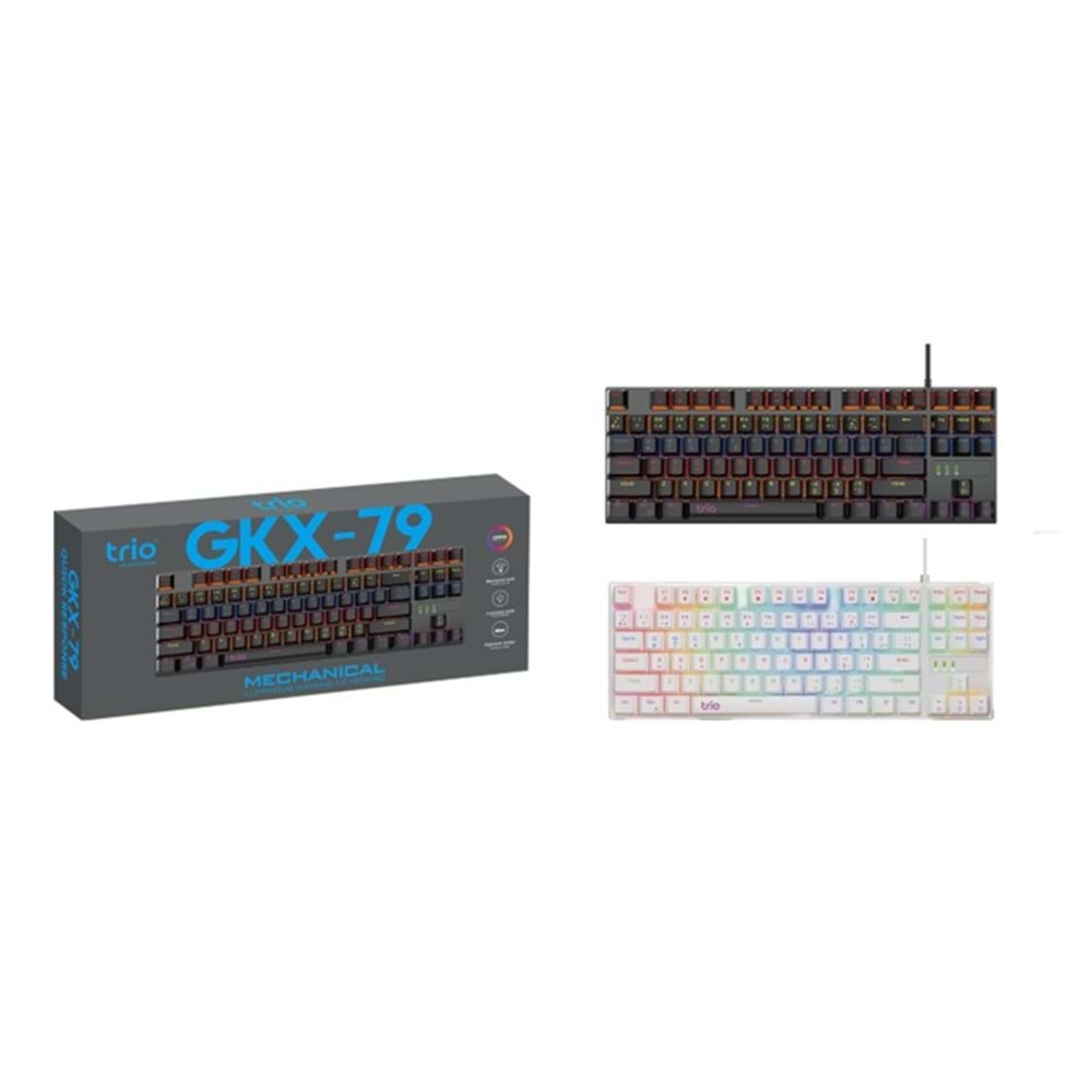 Trio GKX79 Blue Swtich Mekanik Klavye RGB