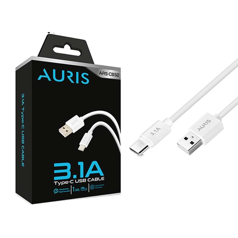Auris CB32 Eco Type-C Kablo 3.1A Kablo Uzunluğu 100cm