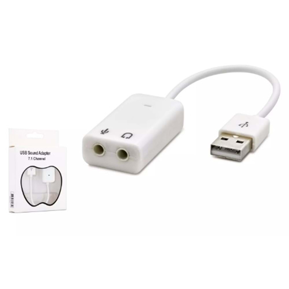 Taplın TK-105 USB Harici Ses Kartı 7.1 - Beyaz