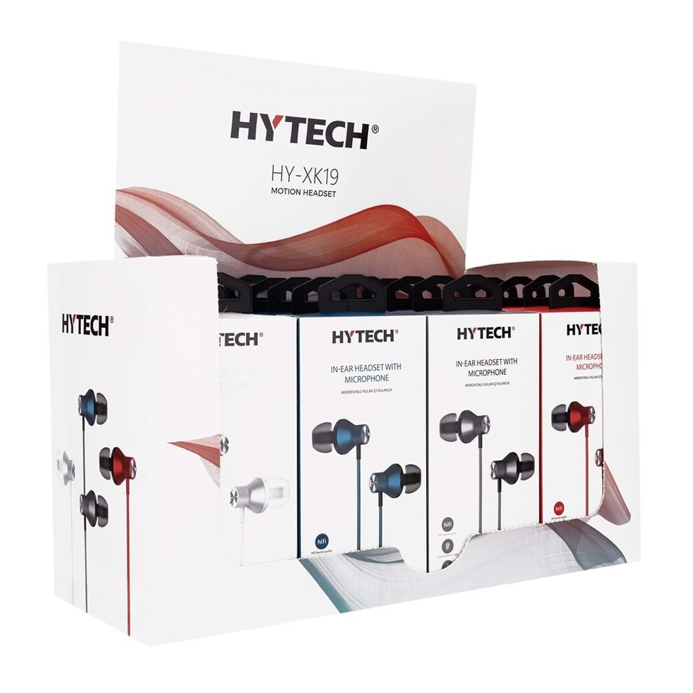 Hytech HY-XK19 Renkli Mikrofonlu Kulaklık - Kırmızı