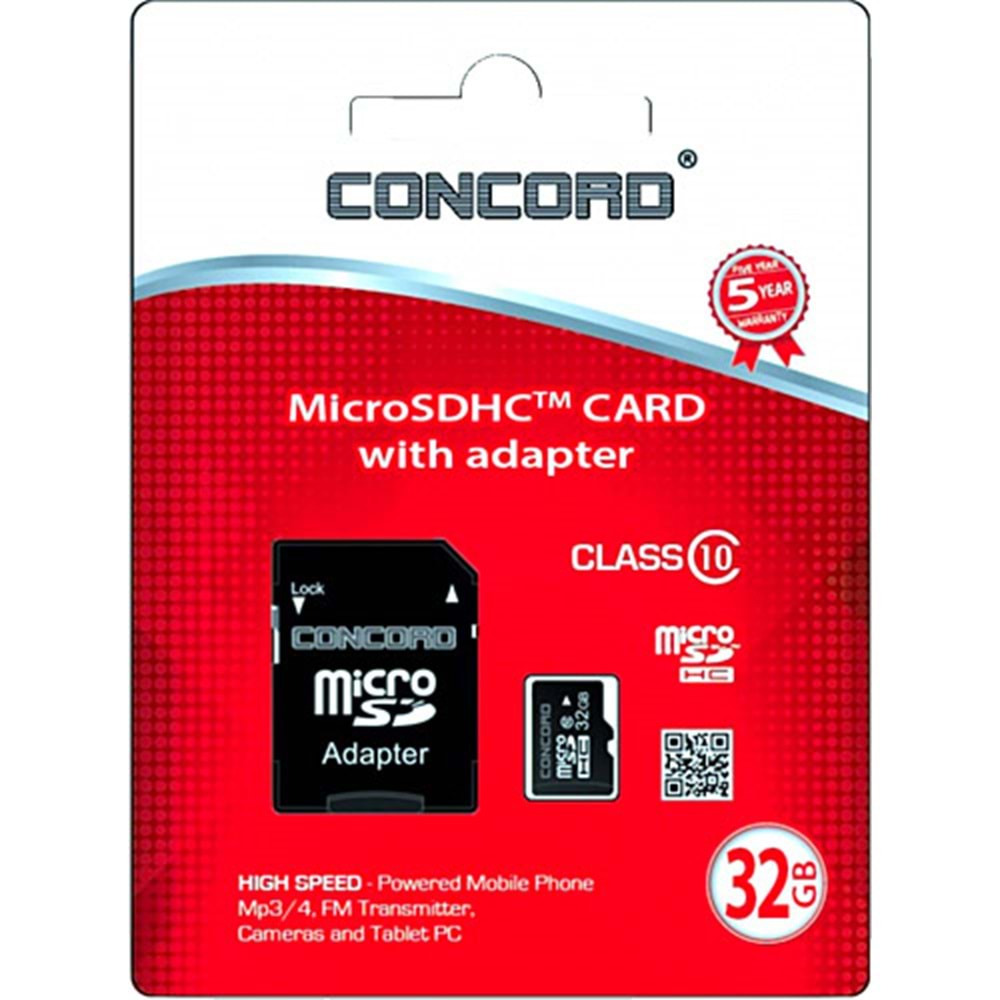 Concord CM32 High Speed 32GB TF Kart & SD Adaptör