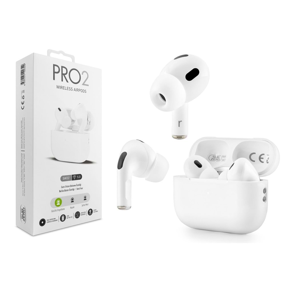 Subzero SW22 PRO2 Bluetooth Kulaklık - Beyaz