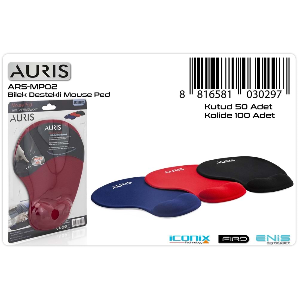 Auris ARS-MP02 Bilek Destekli Mouse Ped Jel