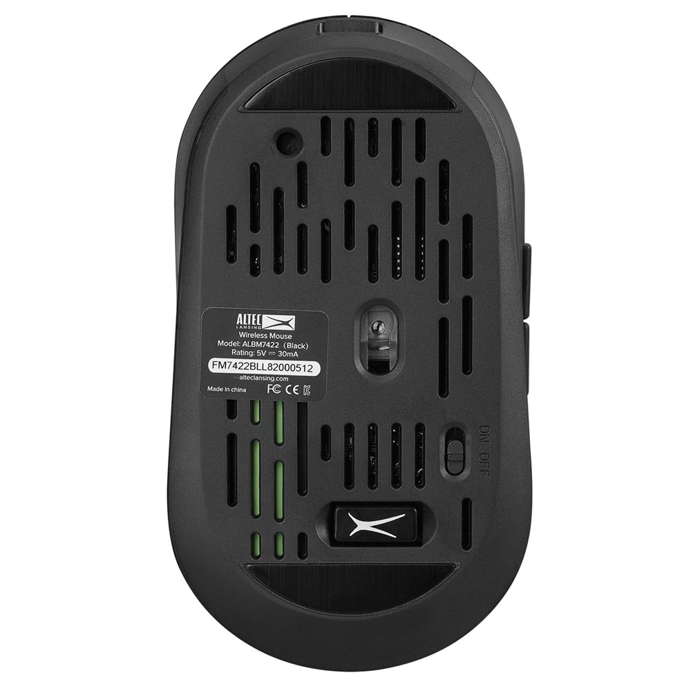 Altec Lansing ALBM7422 Siyah 2.4GHz Tek Renkli 1600DPI Optik Kablosuz Mouse