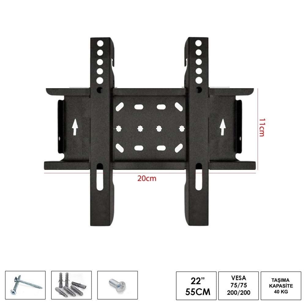 UFİX 2011 Lcd Askı Aparatı Sabit 22 İnç 55cm
