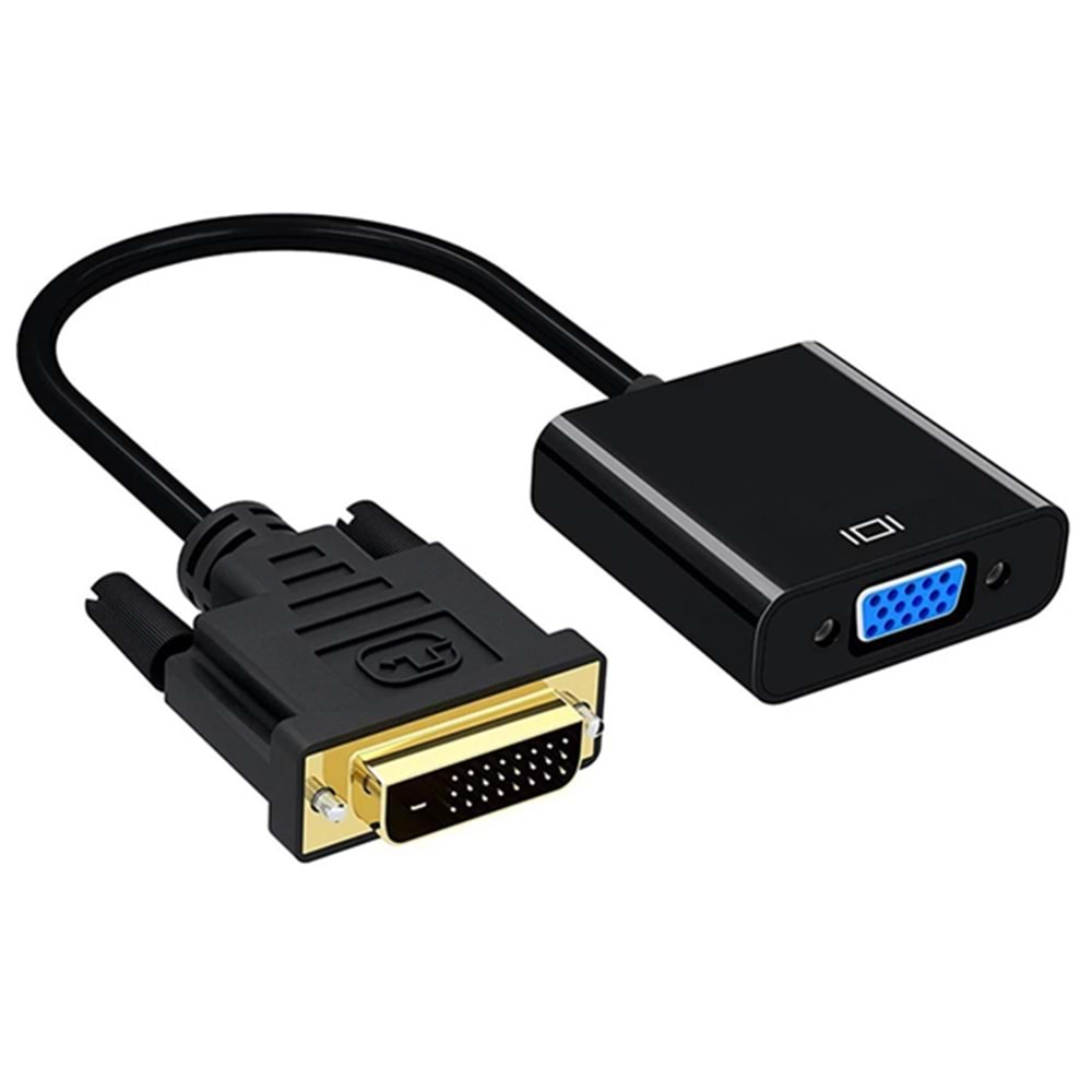 Powermaster PM-18636 Dvı-D 24+1 Erkek To VGA Dişi Çevirici Adaptör Kablo DVI To VGA Adaptör